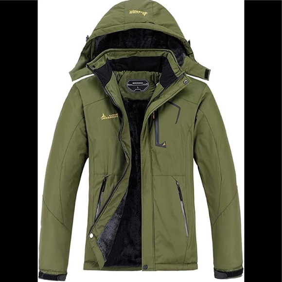 Mens Skiing Jqcket Other - New Mens Artic Thick Interior Fleece Lined Jacket Zipper Pockets